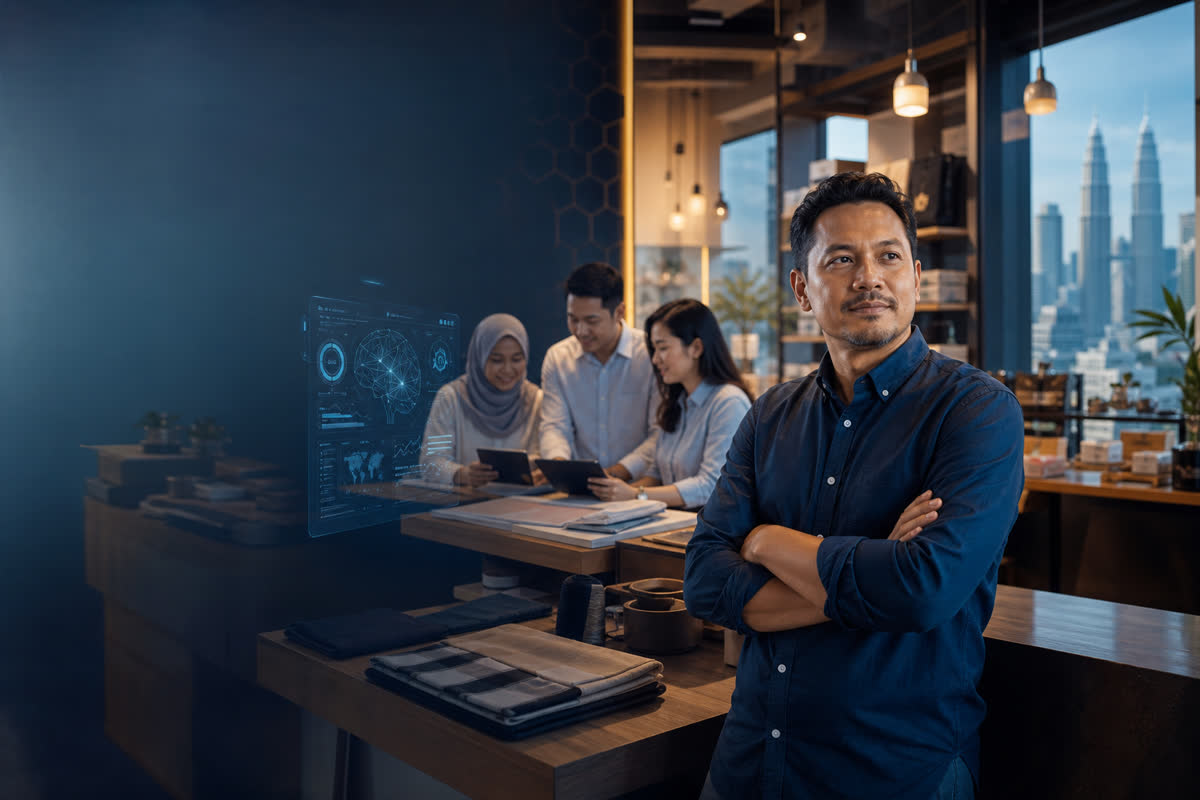 Business owner preparing for the AGI era with human-led AI tools